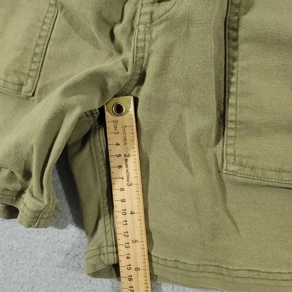 Olive Green Men's Casual Shorts - Picture 7 of 7
